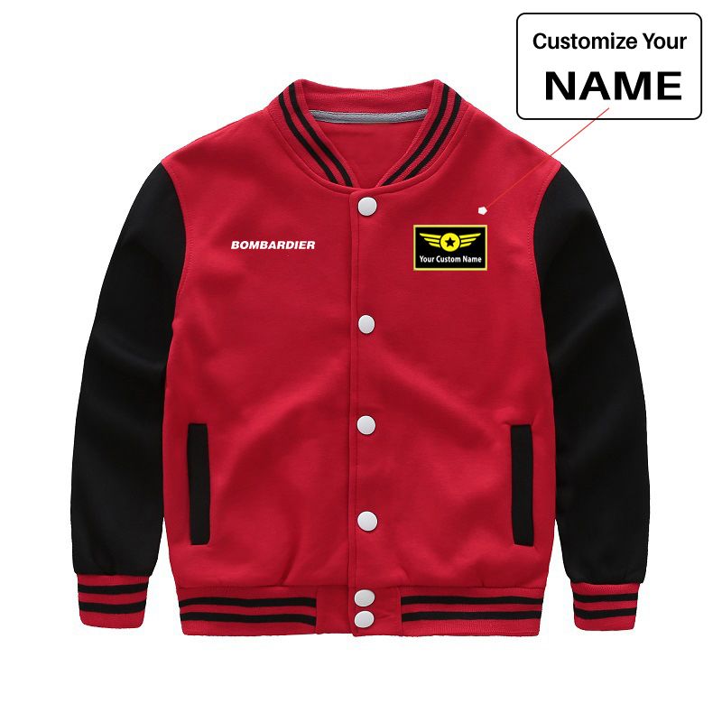 Bombardier & Text Designed "CHILDREN" Baseball Jackets