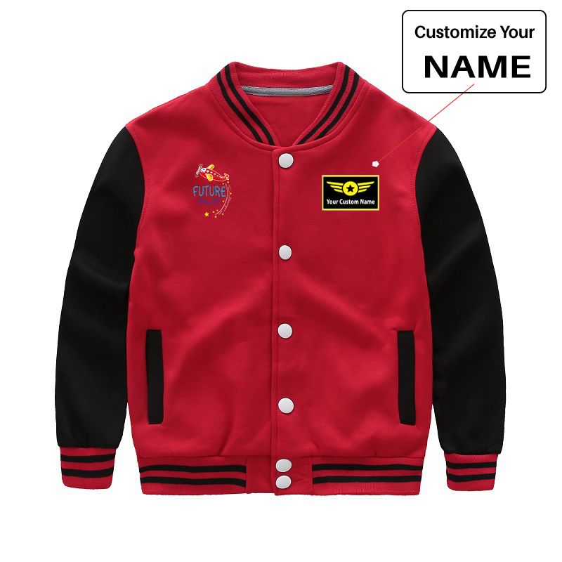 Future Pilot (Airplane) Designed "CHILDREN" Baseball Jackets