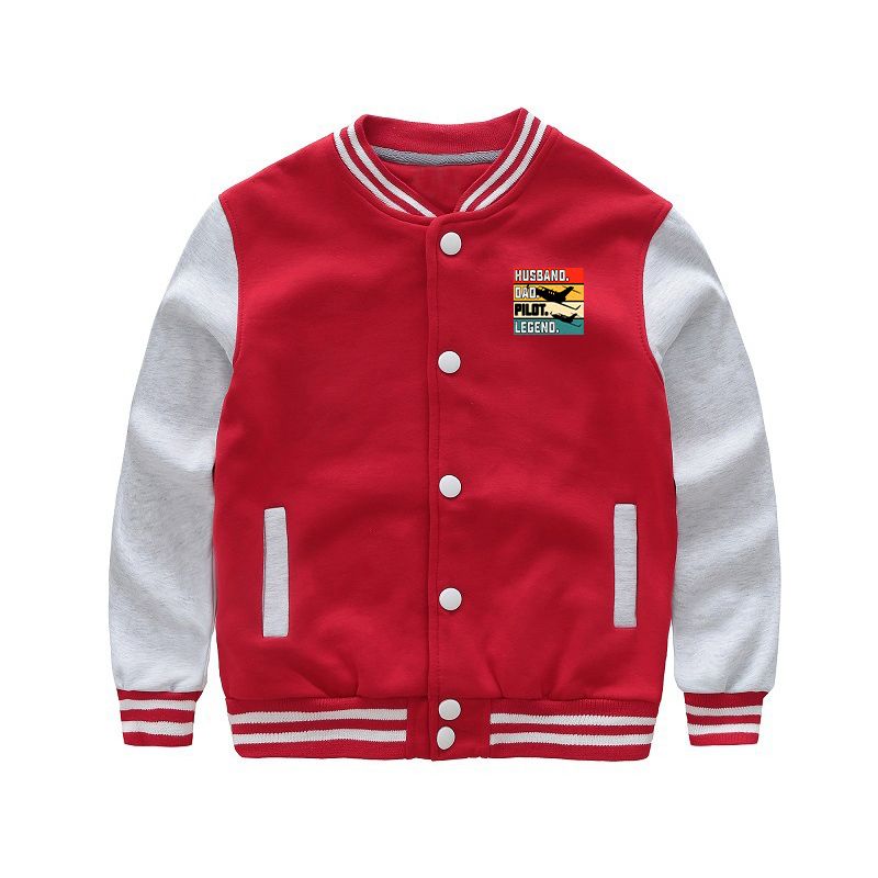 Husband & Dad & Pilot & Legend Designed "CHILDREN" Baseball Jackets