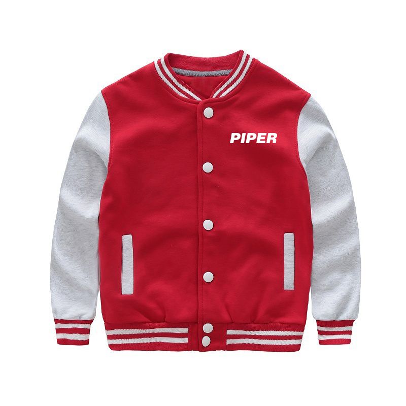 Piper & Text Designed "CHILDREN" Baseball Jackets