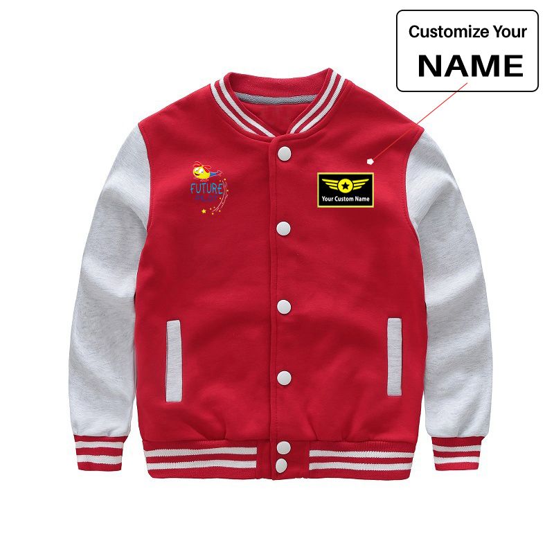 Future Pilot (Helicopter) Designed "CHILDREN" Baseball Jackets