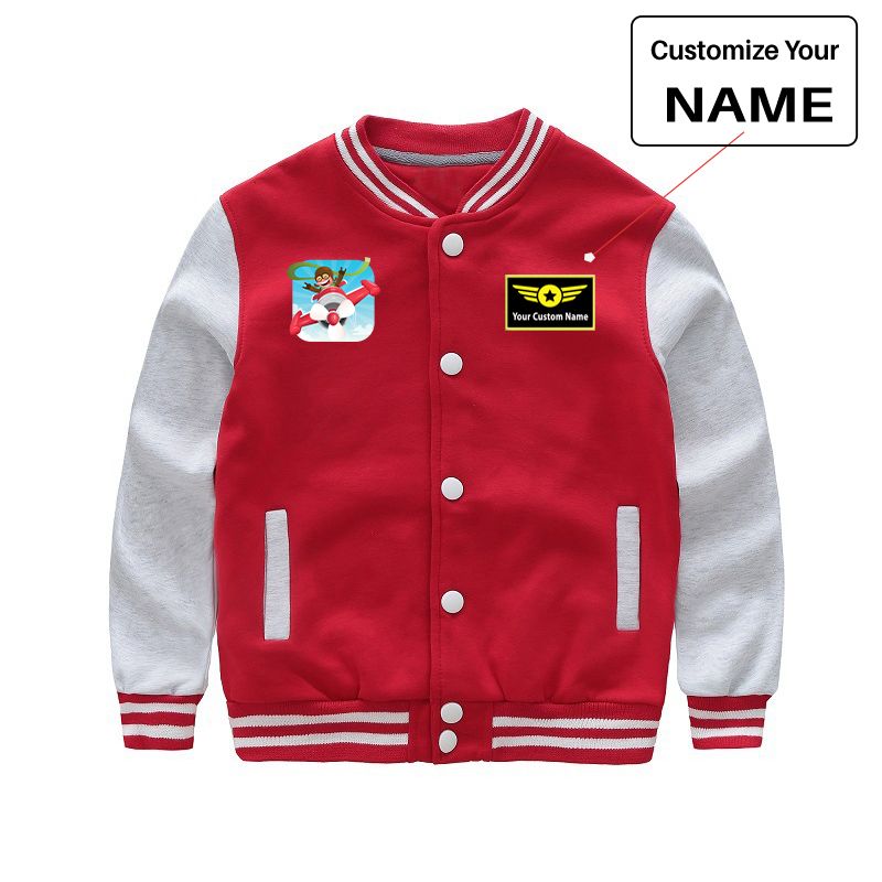Happy Pilot Designed "CHILDREN" Baseball Jackets