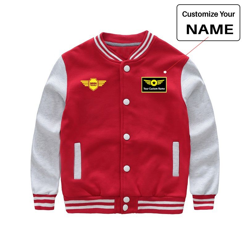 Born To Fly & Badge Designed "CHILDREN" Baseball Jackets