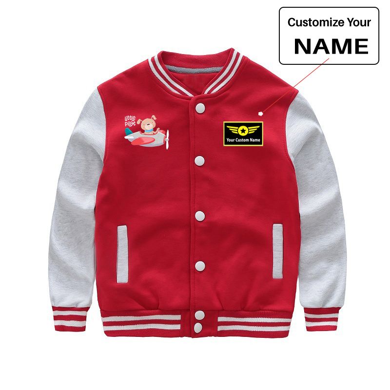 Little Pilot Designed "CHILDREN" Baseball Jackets