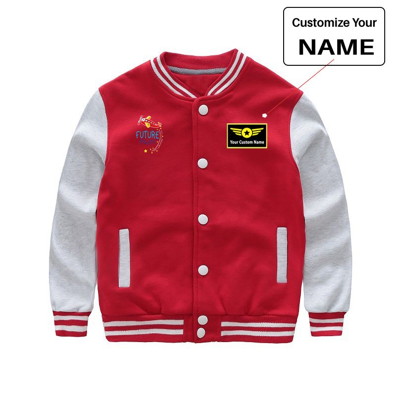Future Pilot (Airplane) Designed "CHILDREN" Baseball Jackets