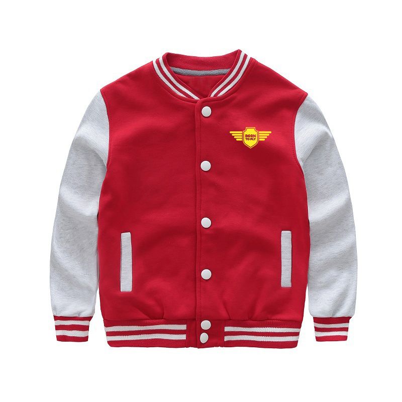 Born To Fly & Badge Designed "CHILDREN" Baseball Jackets