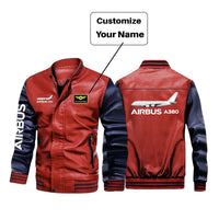 Thumbnail for The Airbus A380 Designed Stylish Leather Bomber Jackets