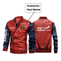 Thumbnail for The Airbus A330 Designed Stylish Leather Bomber Jackets