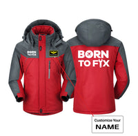 Thumbnail for Born To Fix Airplanes Designed Thick Winter Jackets
