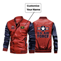 Thumbnail for US Air Force Designed Stylish Leather Bomber Jackets