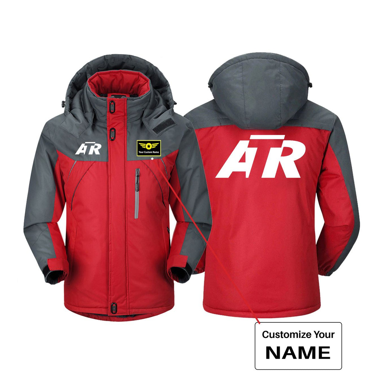 ATR & Text Designed Thick Winter Jackets