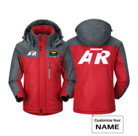 Thumbnail for ATR & Text Designed Thick Winter Jackets