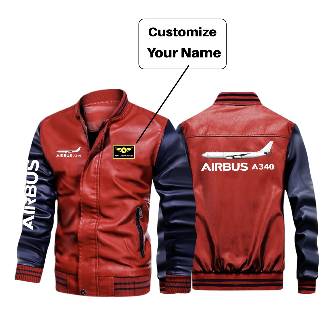The Airbus A340 Designed Stylish Leather Bomber Jackets