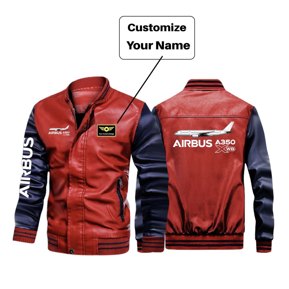 The Airbus A350 WXB Designed Stylish Leather Bomber Jackets