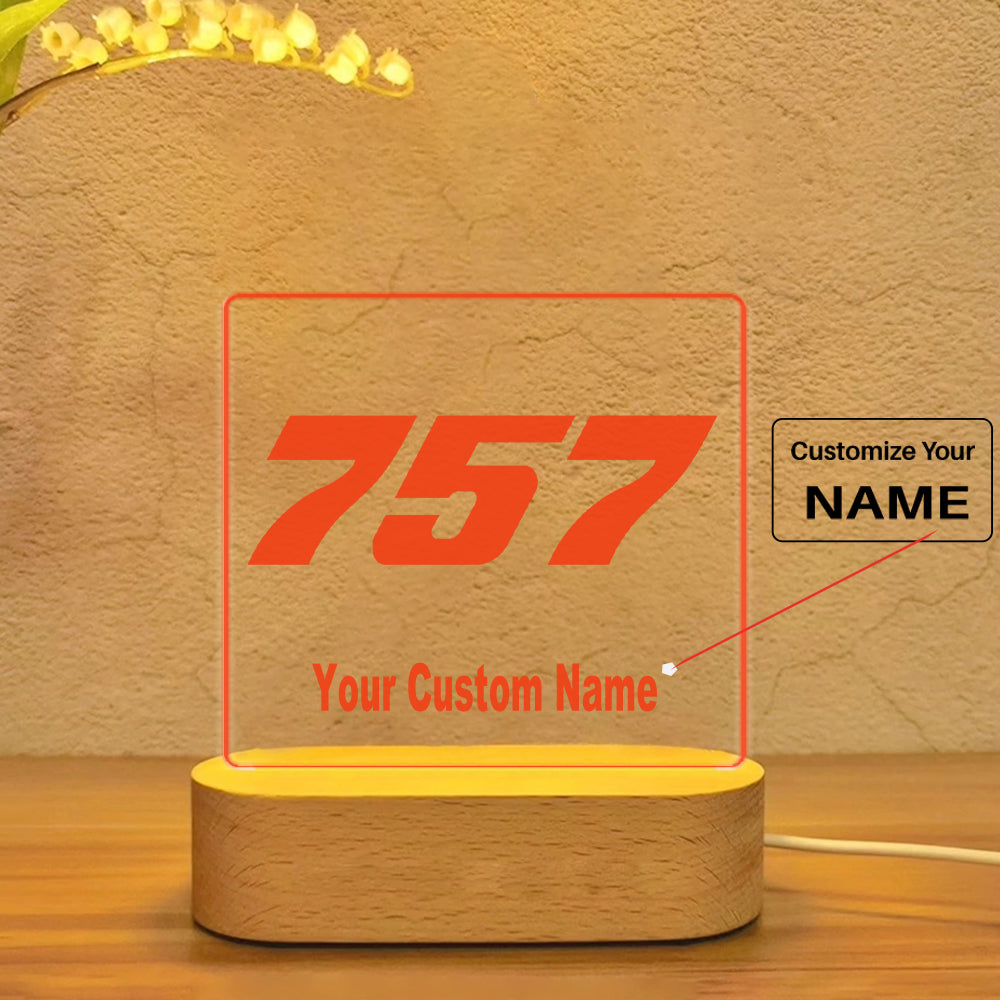 757 Flat Text Designed Night Lamp