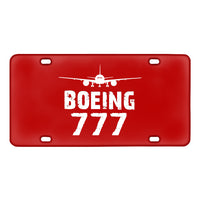 Thumbnail for Boeing 777 & Plane Designed Metal (License) Plates