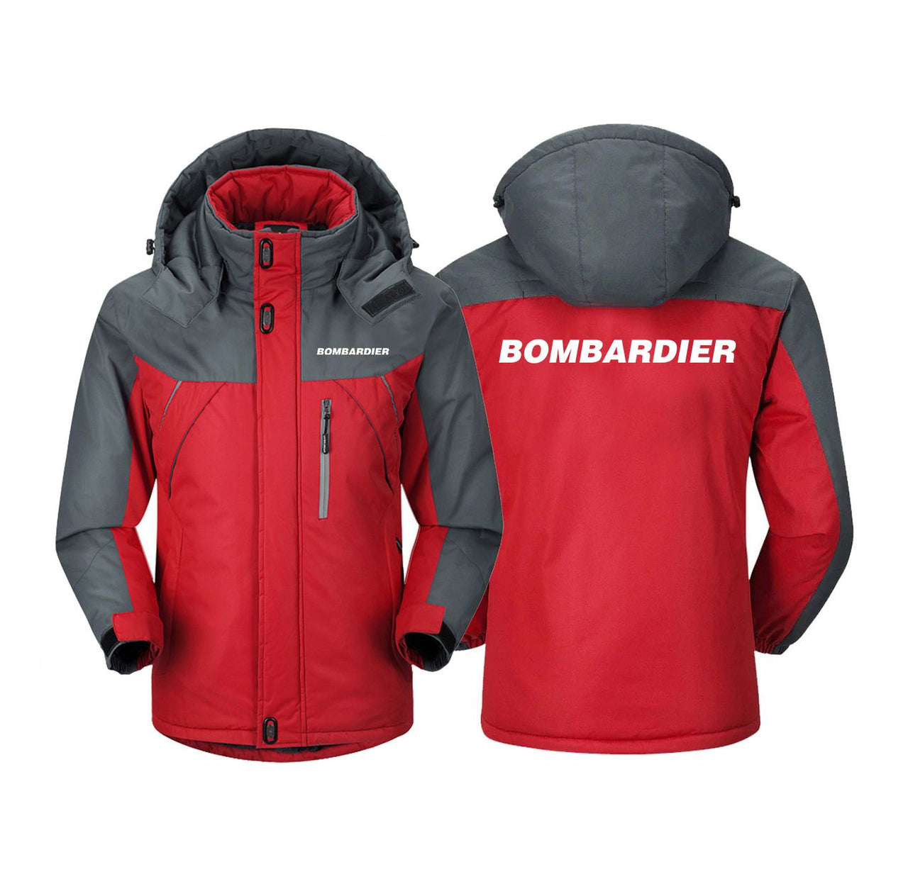 Bombardier & Text Designed Thick Winter Jackets