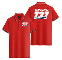 Thumbnail for Super Boeing 737+Text Designed Stylish Polo T-Shirts (Double-Side)
