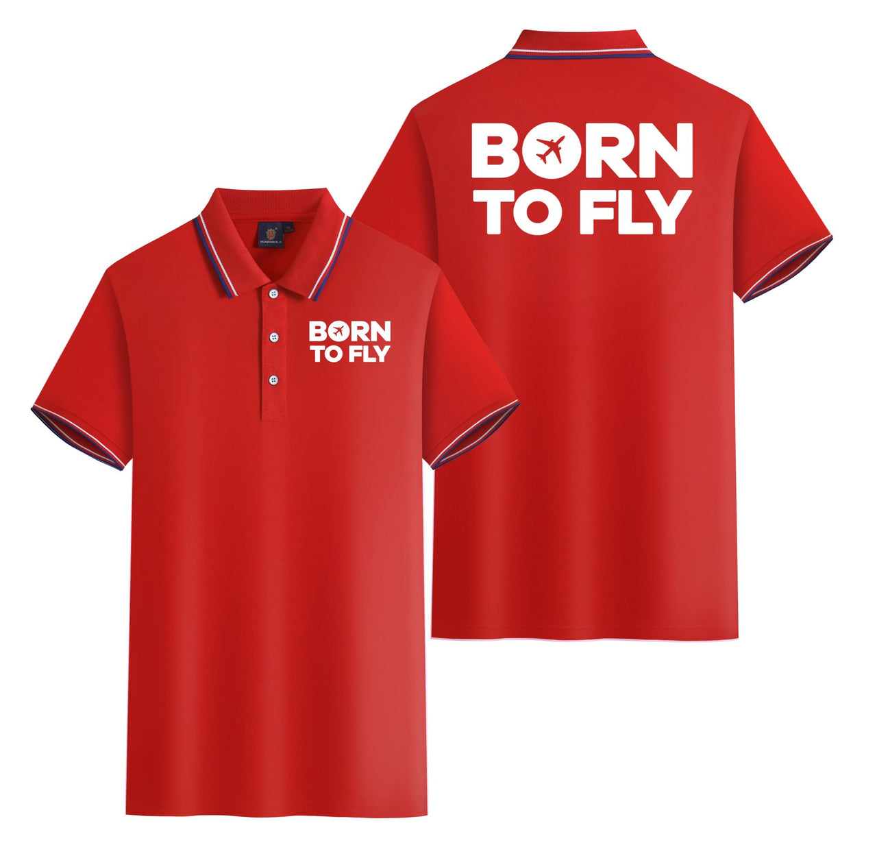 Born To Fly Special Designed Stylish Polo T-Shirts (Double-Side)