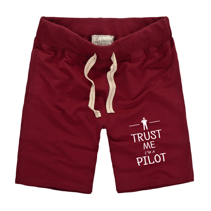 Trust Me I'm a Pilot Designed Cotton Shorts