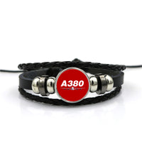 Thumbnail for Super Airbus A380 Designed Leather Bracelets