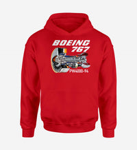 Thumbnail for Boeing 767 Engine (PW4000-94) Designed Hoodies