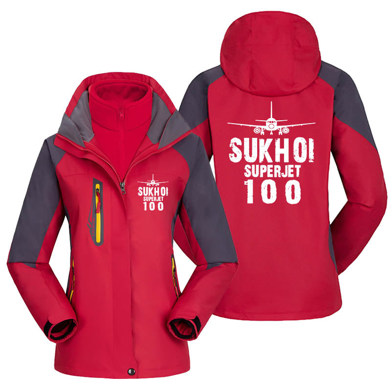 Sukhoi Superjet 100 & Plane Designed Thick "WOMEN" Skiing Jackets