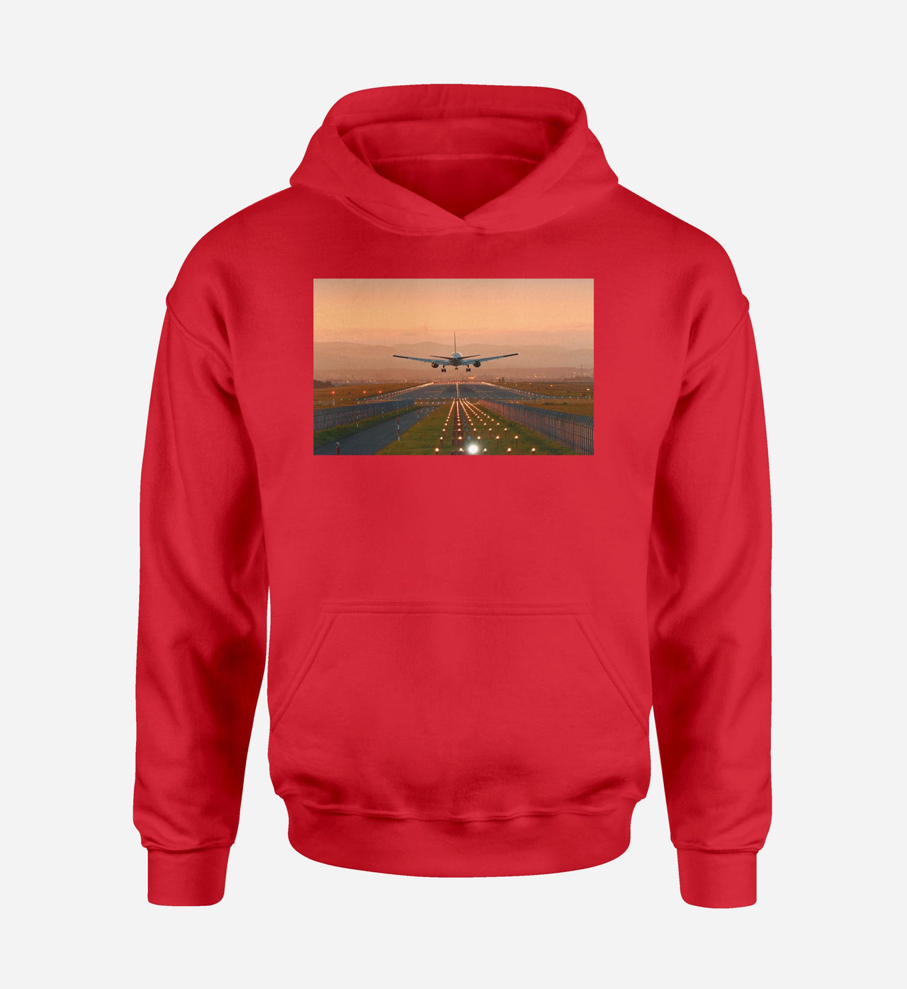 Super Cool Landing During Sunset Designed Hoodies