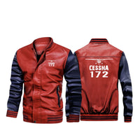 Thumbnail for Cessna 172 & Plane Designed Stylish Leather Bomber Jackets