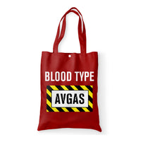 Thumbnail for Blood Type AVGAS Designed Tote Bags