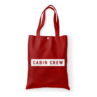 Thumbnail for Cabin Crew Text Designed Tote Bags
