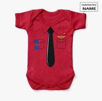 Thumbnail for Customizable Pilot Uniform Designed Baby Bodysuits