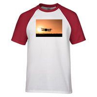 Thumbnail for Amazing Drone in Sunset Designed Raglan T-Shirts