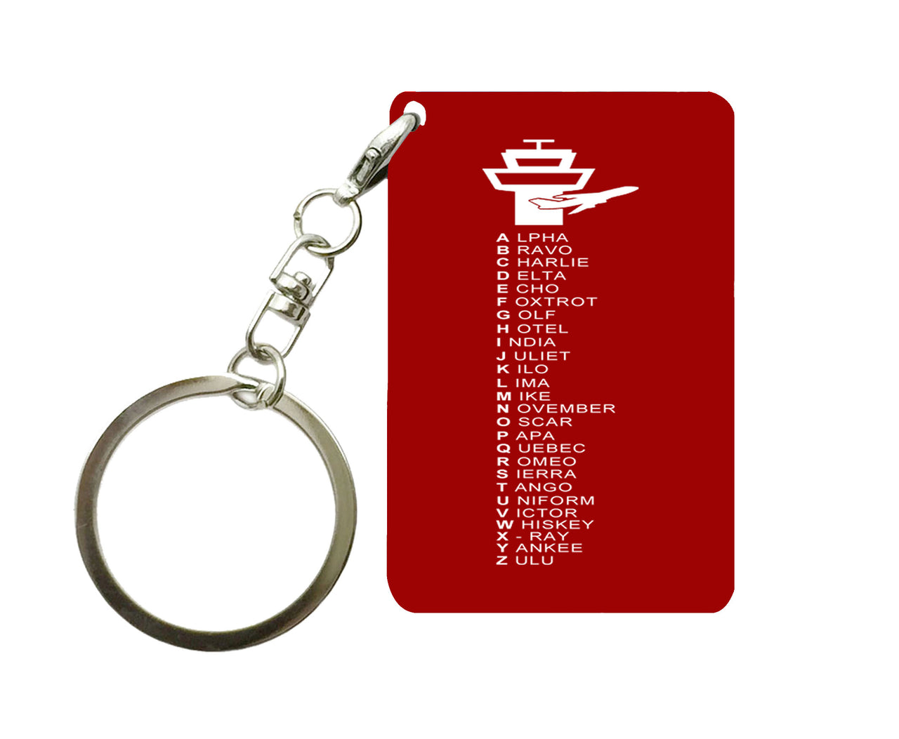Aviation Alphabet Designed Key Chains