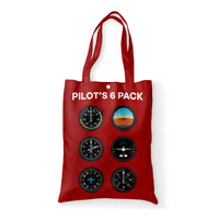 Thumbnail for Pilot's 6 Pack Designed Tote Bags