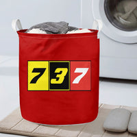 Thumbnail for Flat Colourful 737 Designed Laundry Baskets