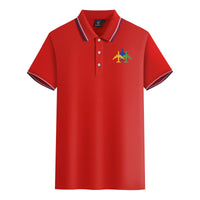 Thumbnail for Colourful 3 Airplanes Designed Stylish Polo T-Shirts