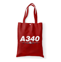 Thumbnail for Super Airbus A340 Designed Tote Bags