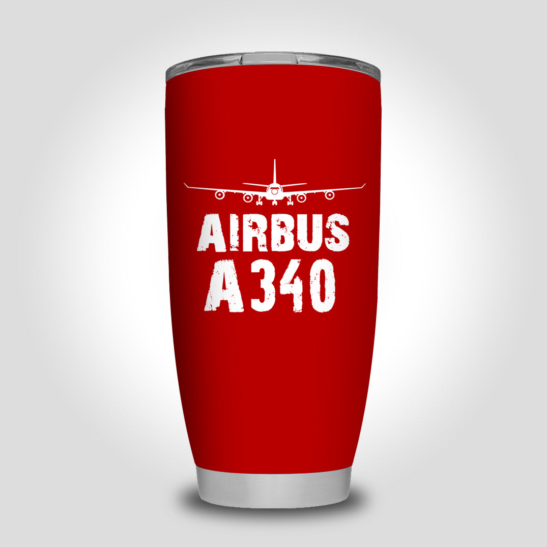 Airbus A340 & Plane Designed Tumbler Travel Mugs