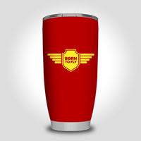 Thumbnail for Born To Fly & Badge Designed Tumbler Travel Mugs