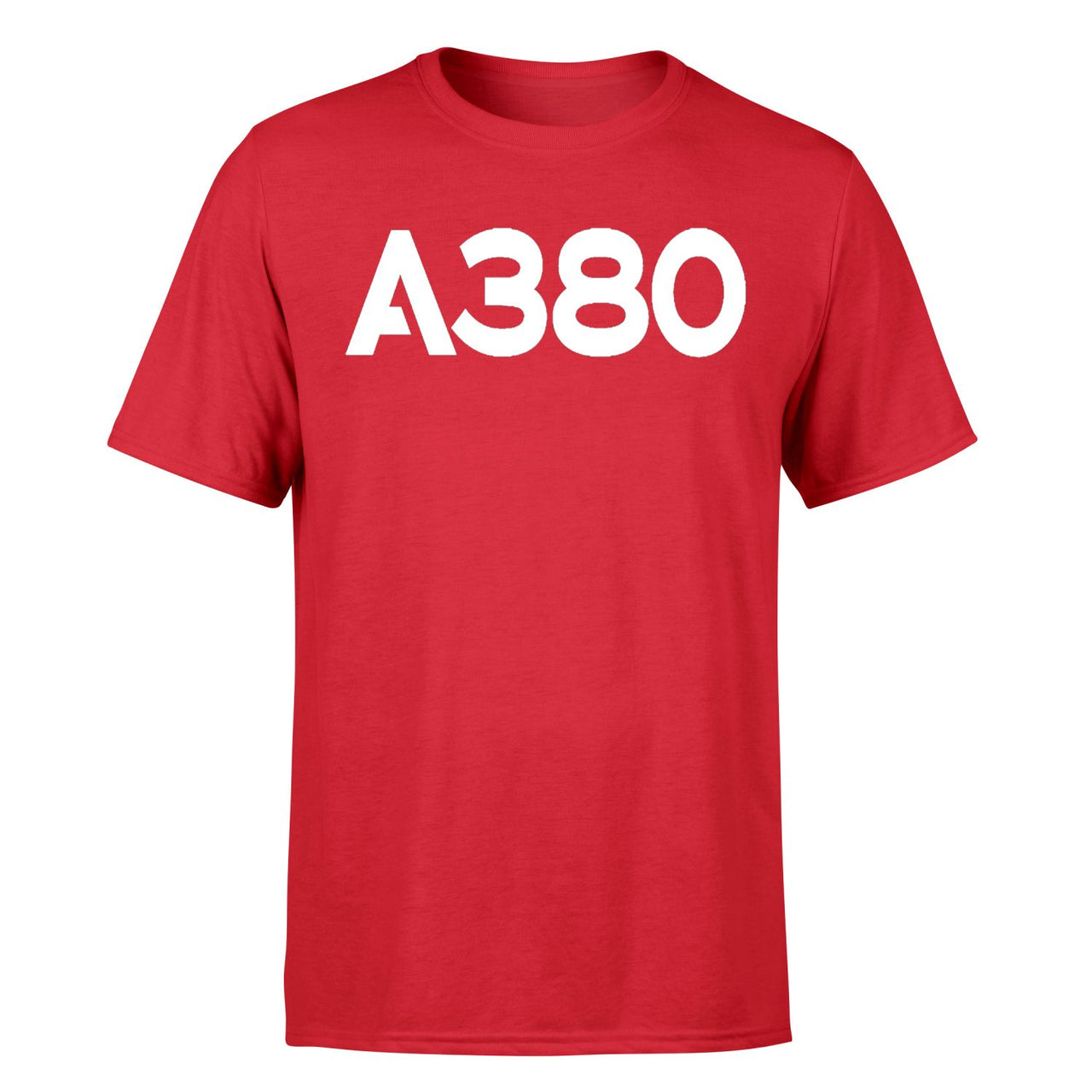 A380 Flat Text Designed T-Shirts