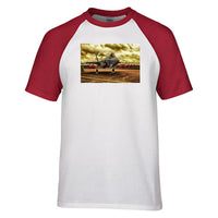 Thumbnail for Fighter Jet 35 at Airbase Designed Raglan T-Shirts