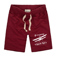 Thumbnail for Life is a journey Enjoy the Flight Designed Cotton Shorts