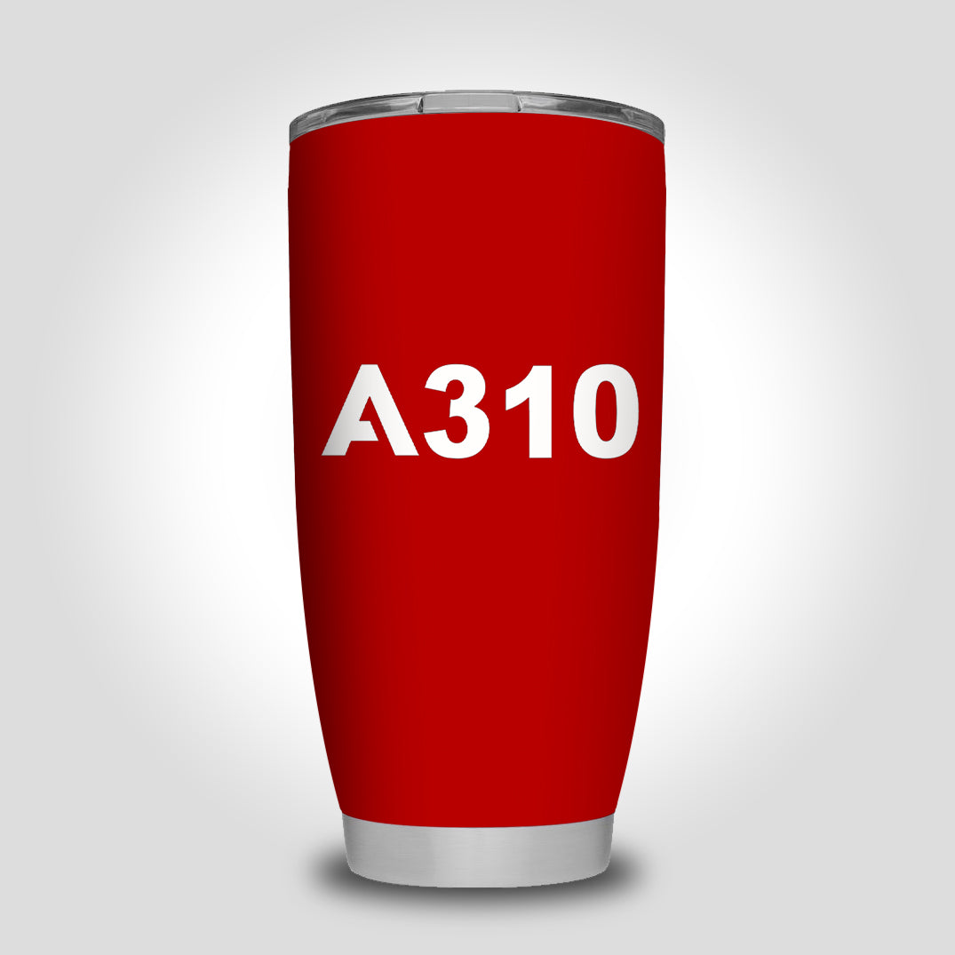 A310 Flat Text Designed Tumbler Travel Mugs
