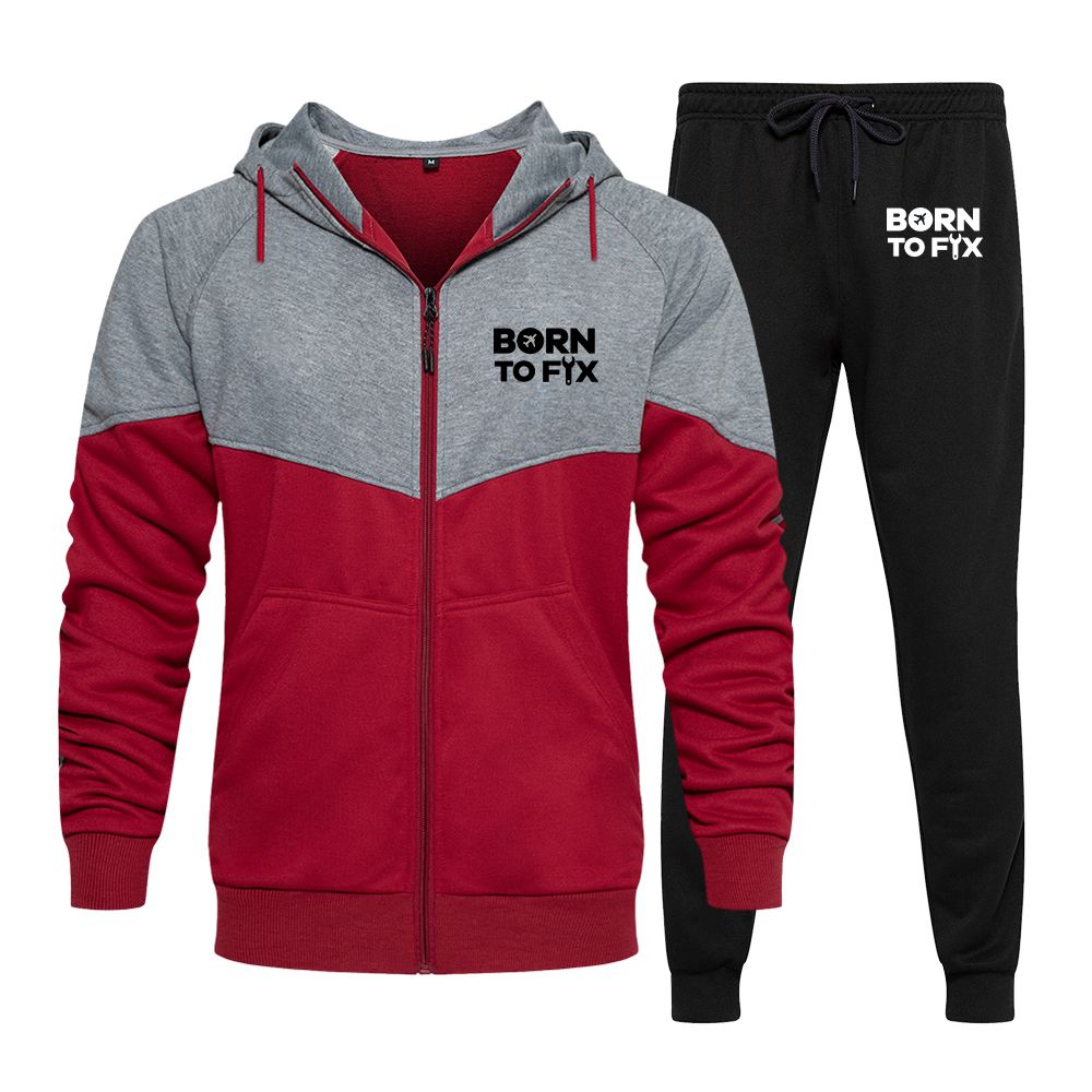 Born To Fix Airplanes Designed Colourful Z. Hoodies & Sweatpants