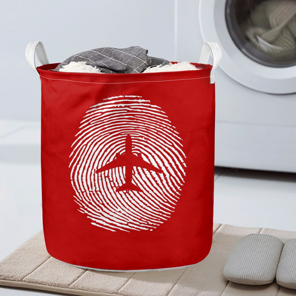 Aviation Finger Print Designed Laundry Baskets