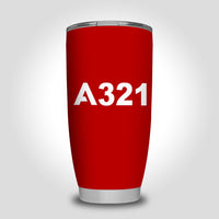 Thumbnail for A321 Flat Text Designed Tumbler Travel Mugs