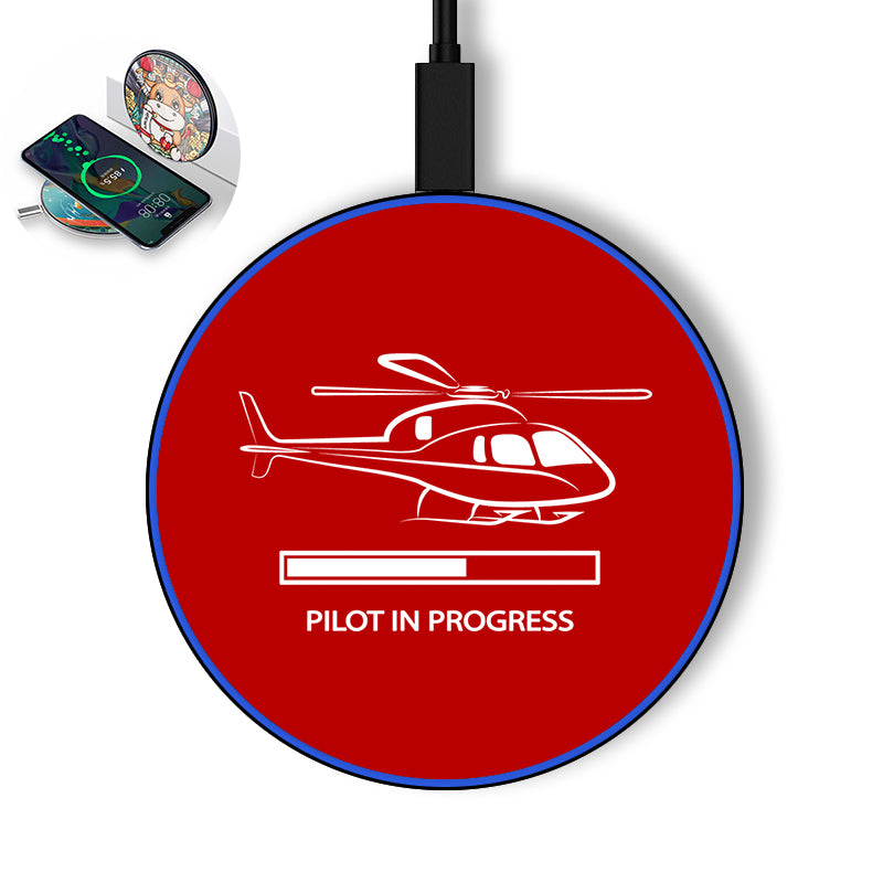 Pilot In Progress (Helicopter) Designed Wireless Chargers