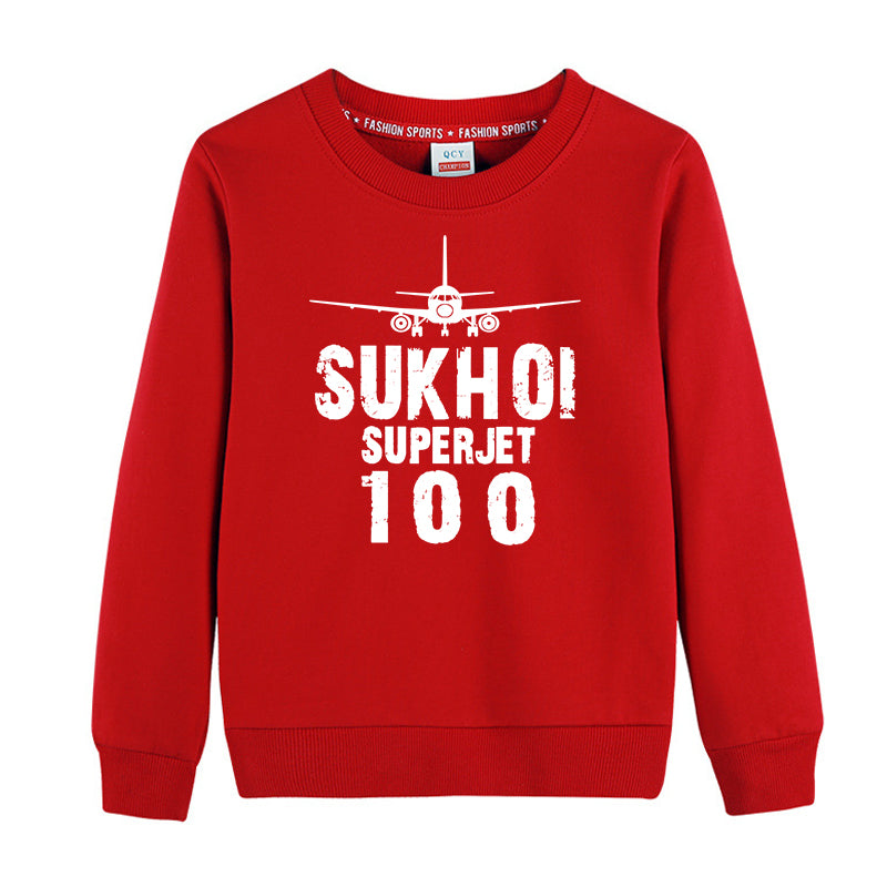 Sukhoi Superjet 100 & Plane Designed "CHILDREN" Sweatshirts