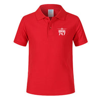 Thumbnail for Boeing 747 & Plane Designed Children Polo T-Shirts